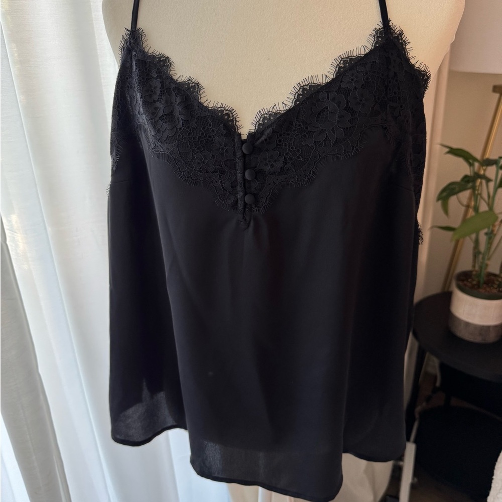 Abercrombie Black Lace Trim Camisole